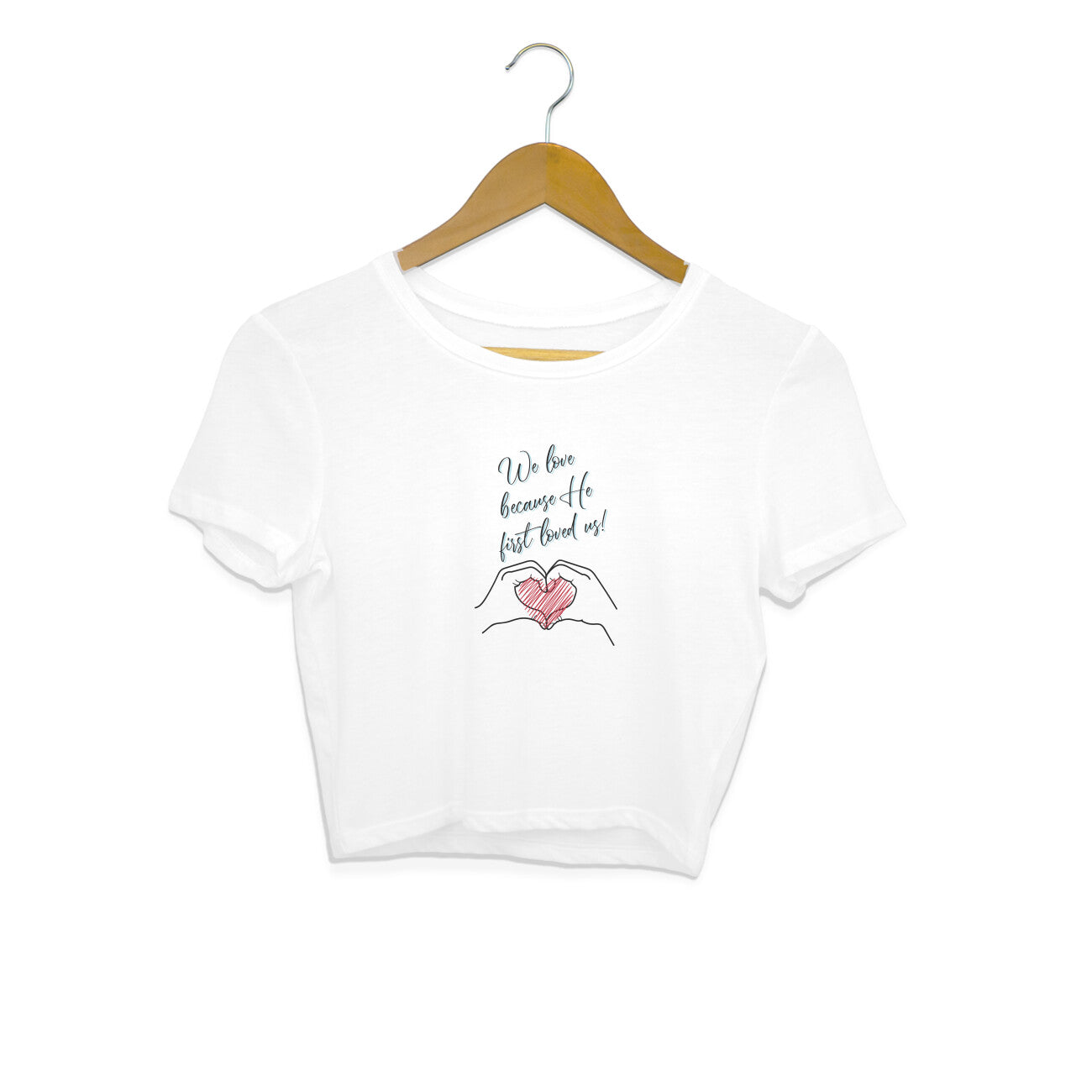 He first loved' Women's crop top