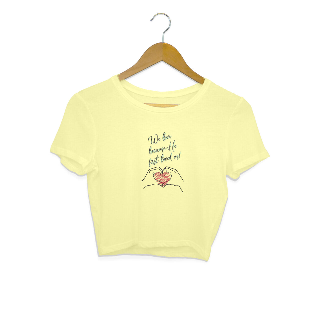 He first loved' Women's crop top