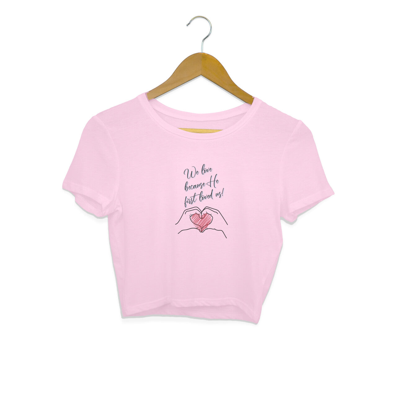 He first loved' Women's crop top