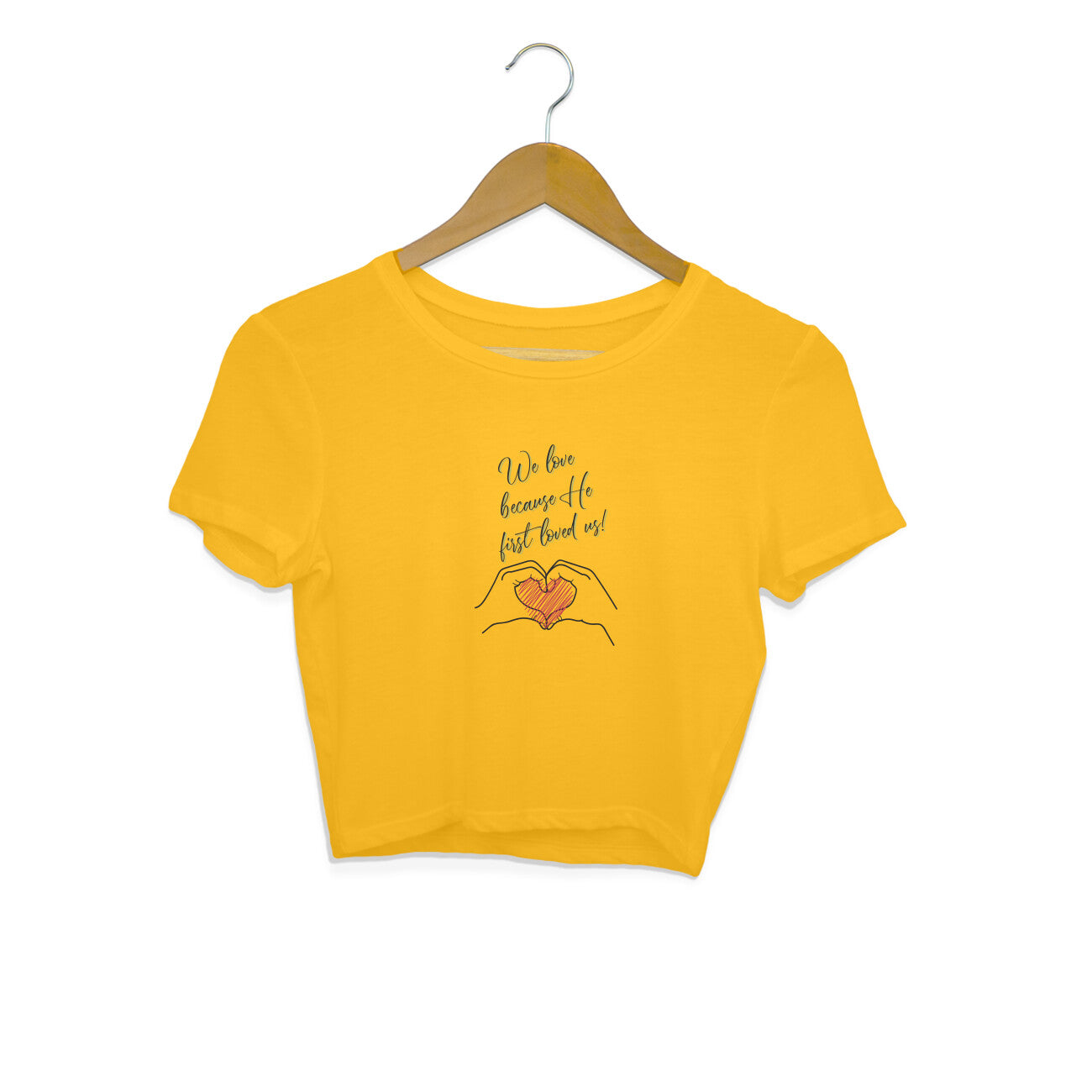 He first loved' Women's crop top