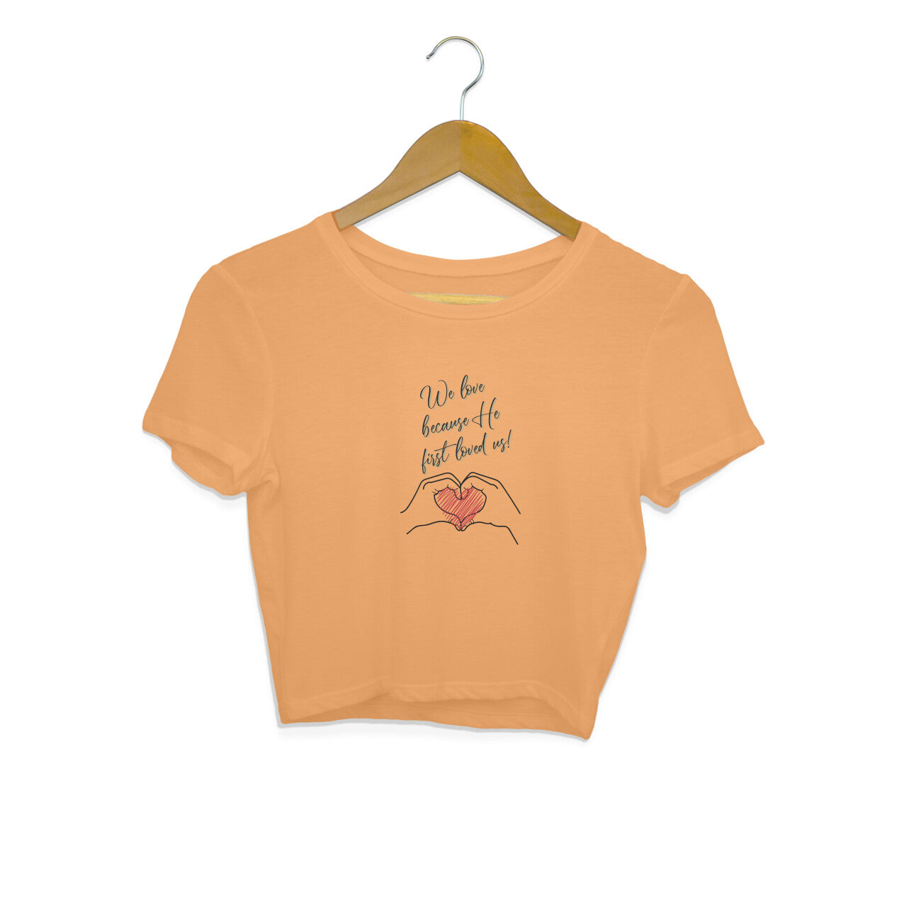 He first loved' Women's crop top