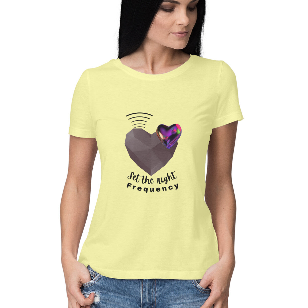 Set the right frequency Women's tee