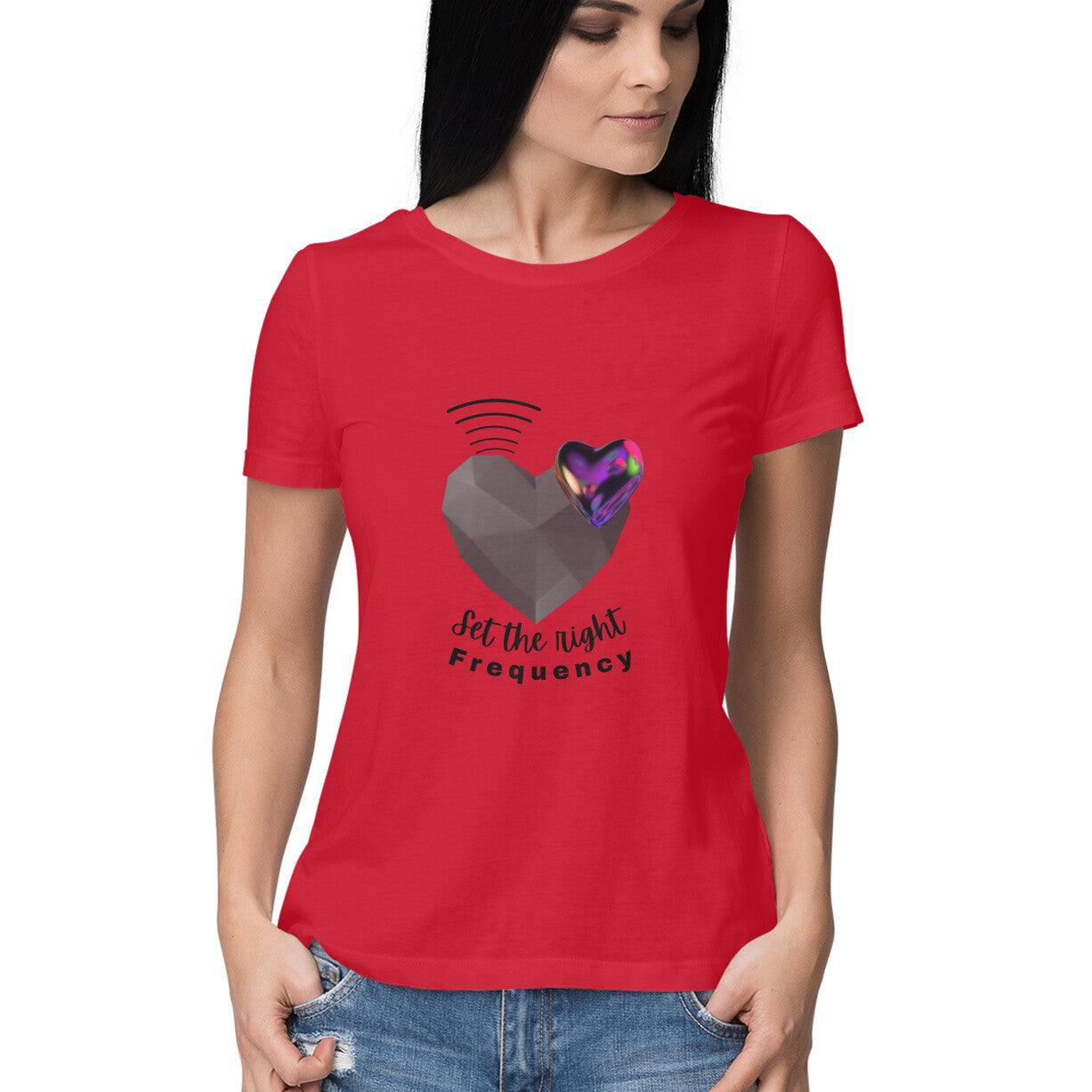 Set the right frequency Women's tee