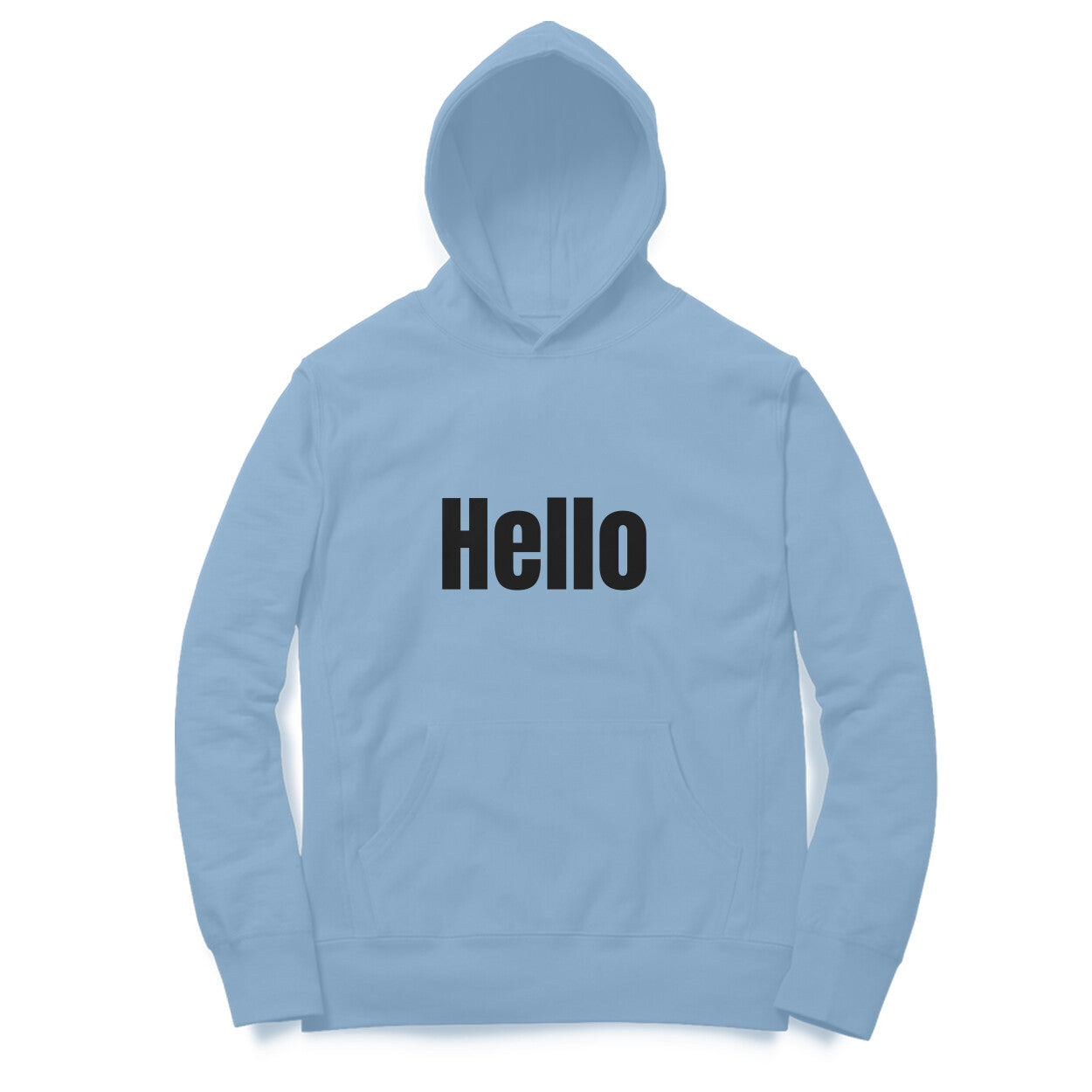 Hello' hoodie in dark font