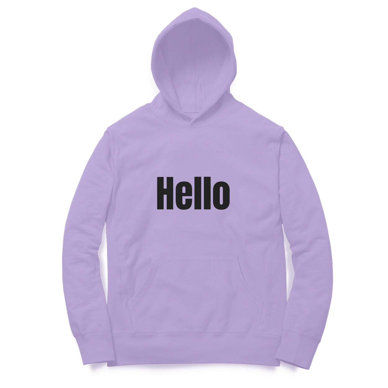 Hello' hoodie in dark font