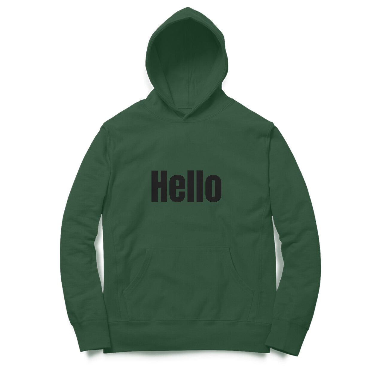 Hello' hoodie in dark font