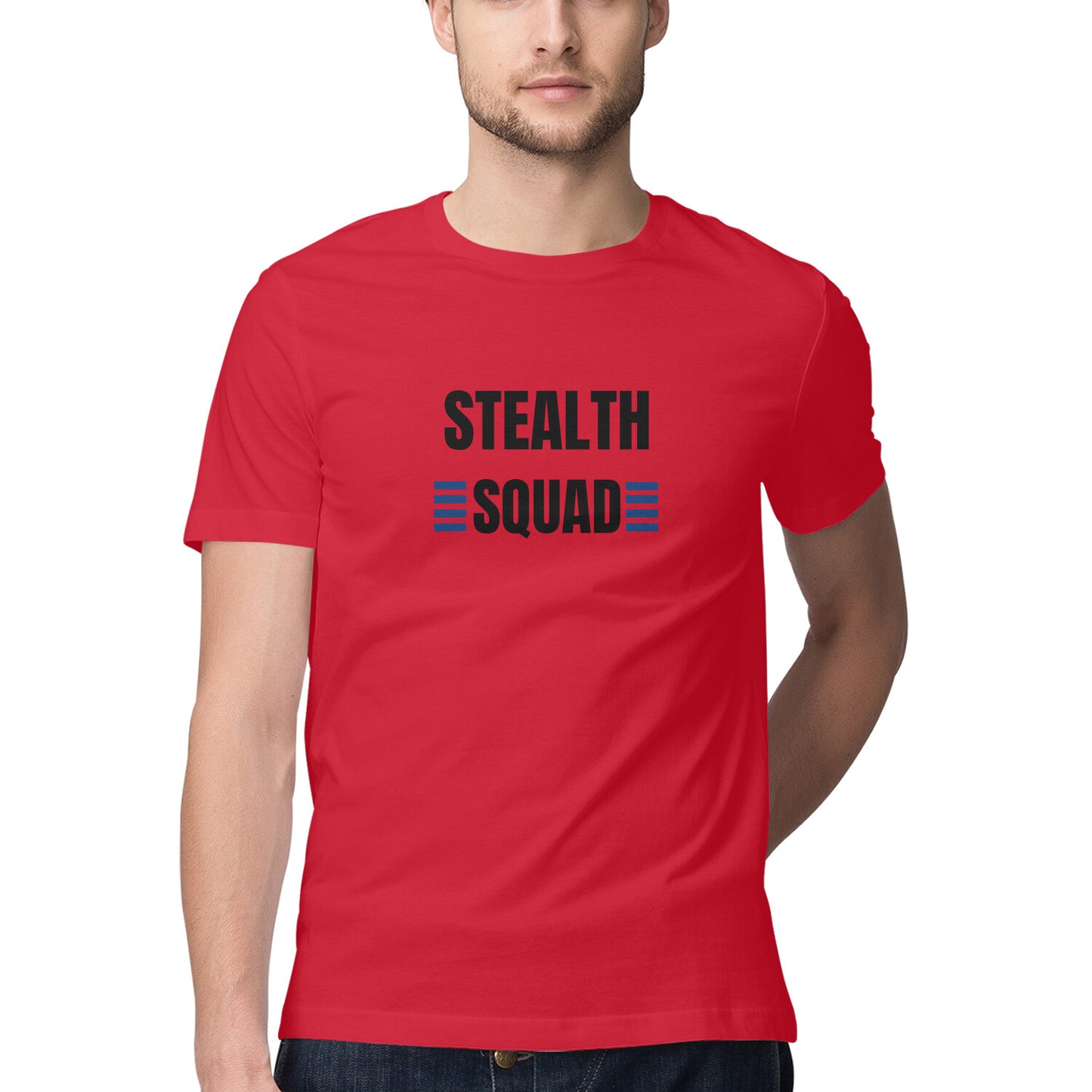Stealth squad' Men's tee in dark font