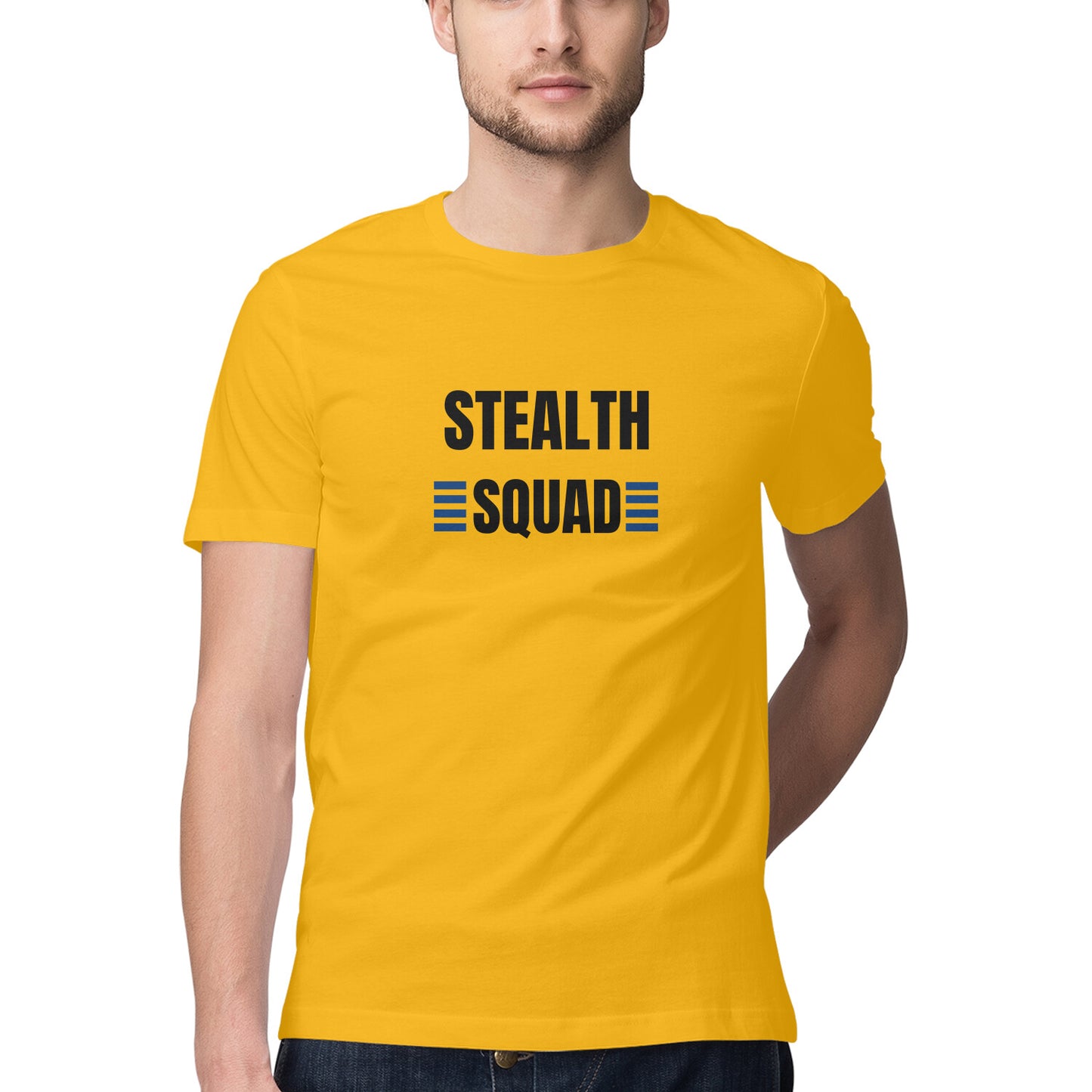 Stealth squad' Men's tee in dark font
