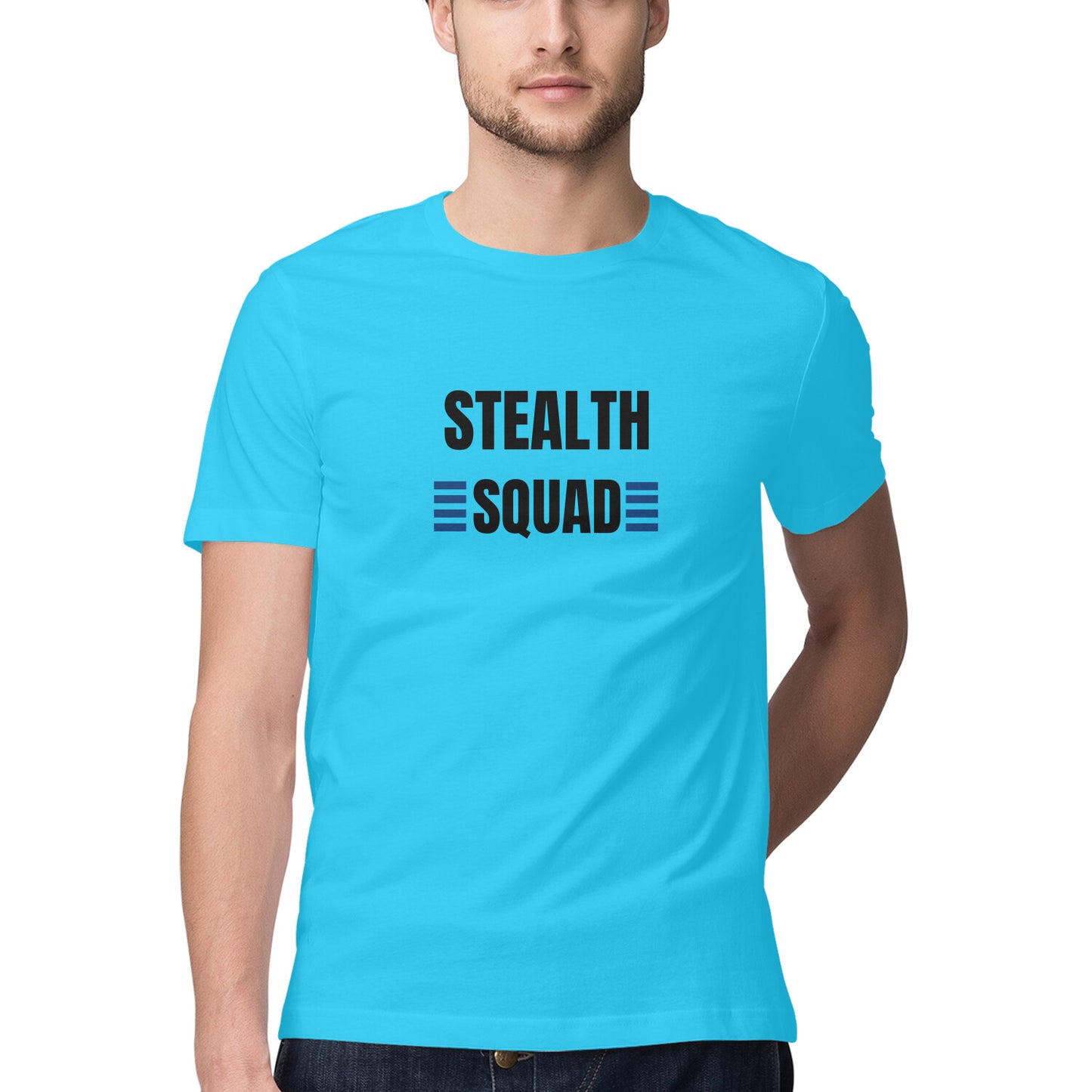 Stealth squad' Men's tee in dark font
