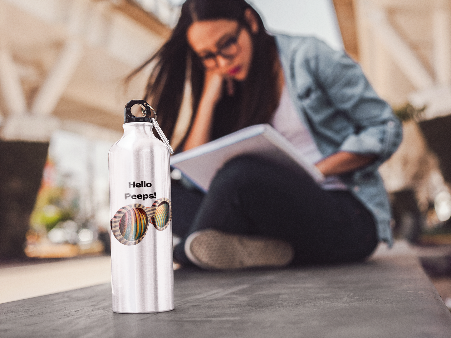 Hello peeps' sipper bottle