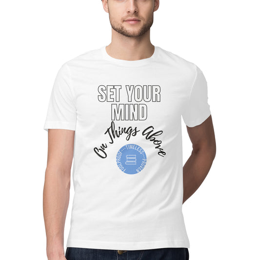Set your mind' Men's tee in light colors