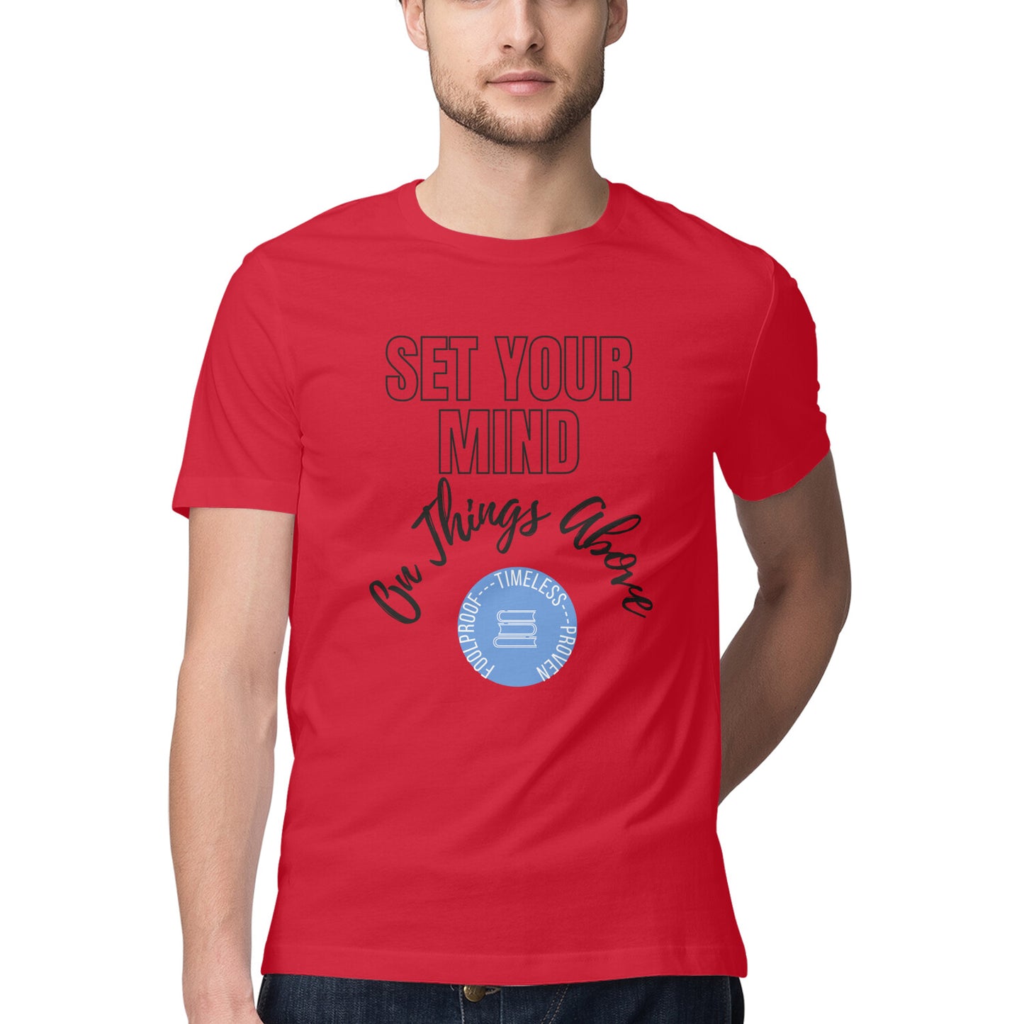 Set your mind' Men's tee in light colors