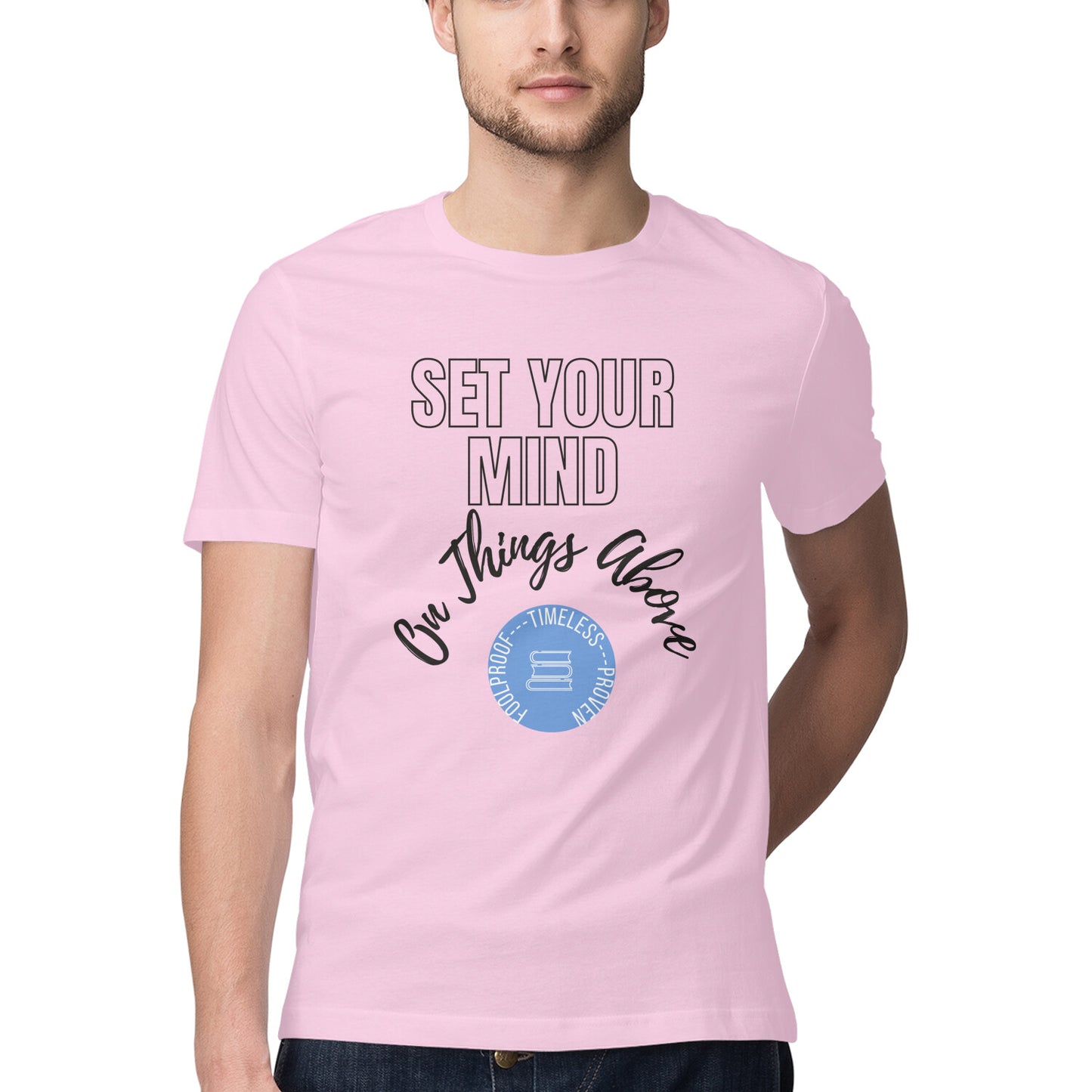 Set your mind' Men's tee in light colors