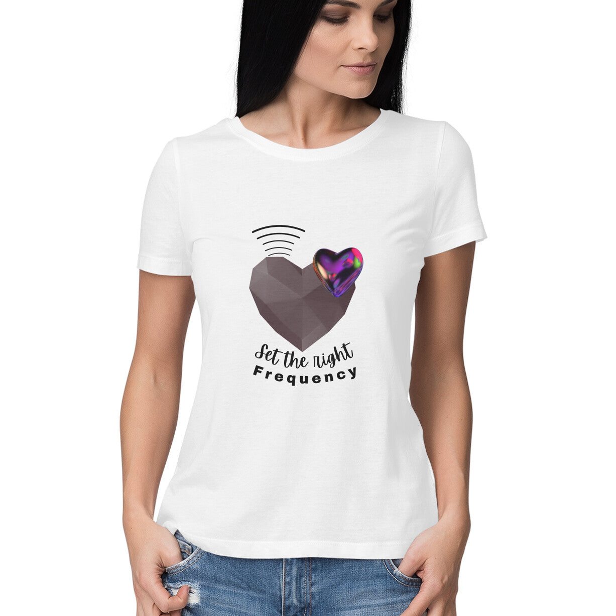 Set the right frequency Women's tee
