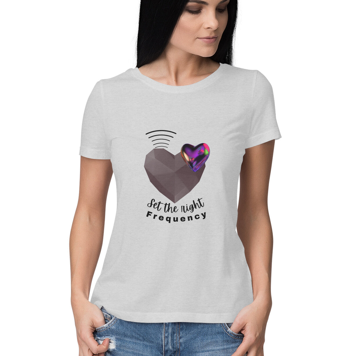 Set the right frequency Women's tee