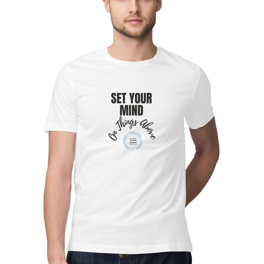 Set your mind' Men's tee in dark font