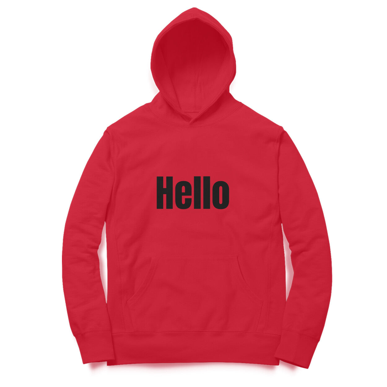 Hello' hoodie in dark font