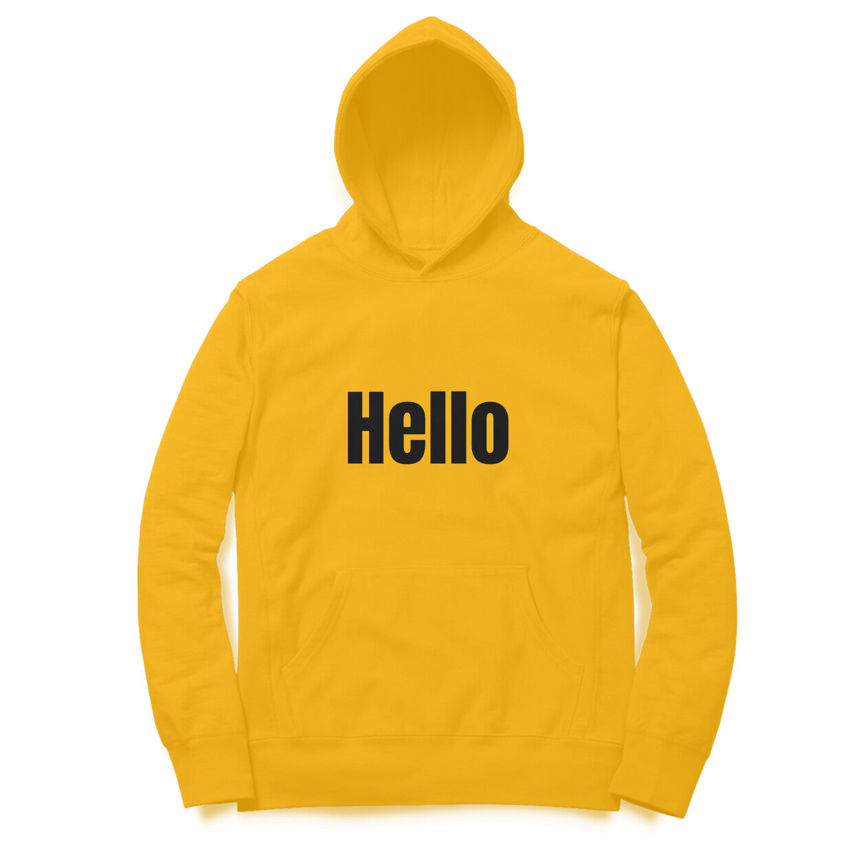 Hello' hoodie in dark font