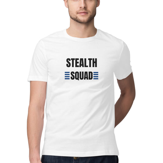 Stealth squad' Men's tee in dark font