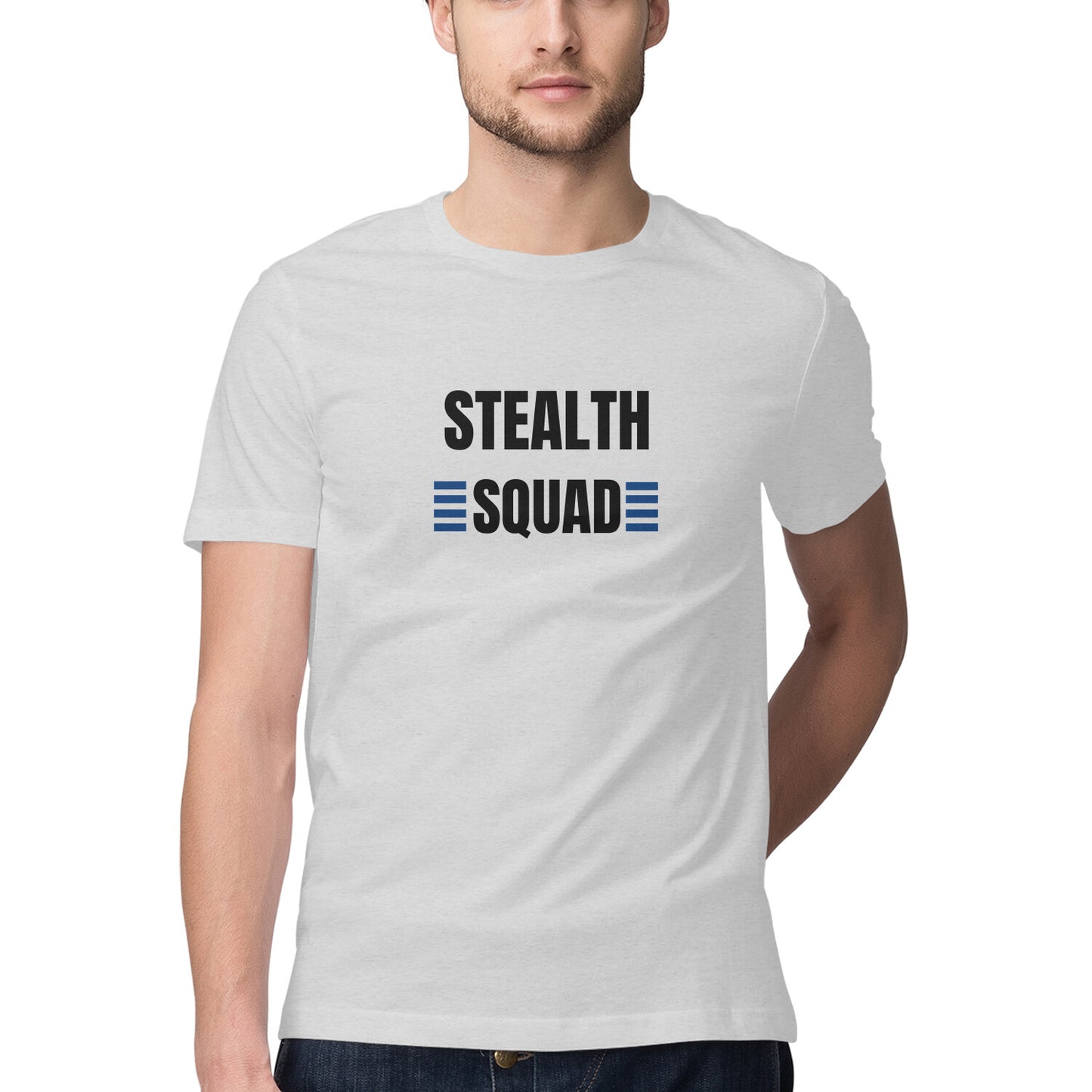 Stealth squad' Men's tee in dark font